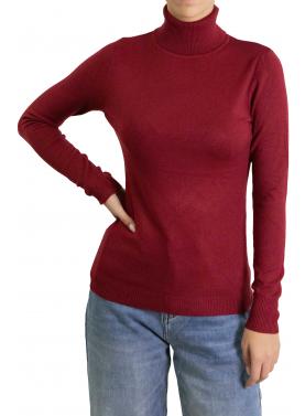 Maglia collo alto tinta unita 